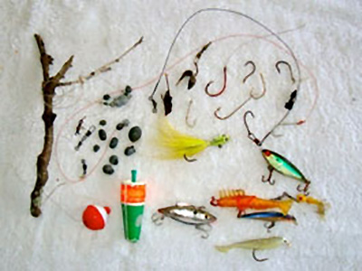 Assorted Hooks, Lead Weights And Other Fishing Gear