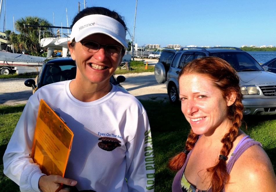 Two Fishing Line Removal Volunteers Posing For The Camera